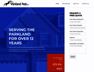 parklandpestservices.com screenshot