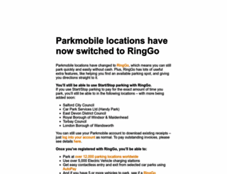parkmobile.co.uk screenshot