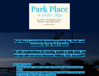 parkplaceincedarkey.com screenshot