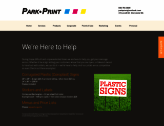 parkprintonline.com screenshot