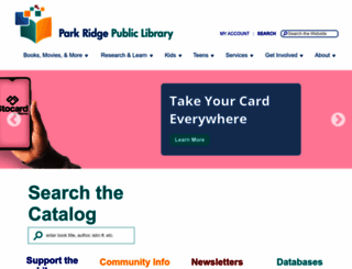 parkridgelibrary.org screenshot