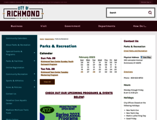 parks.richmond.ky.us screenshot