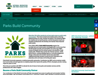 parksbuildcommunity.org screenshot