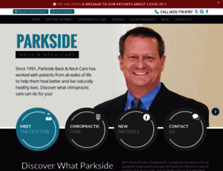 parksidespinecare.com screenshot