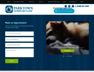 parktownvet.com screenshot