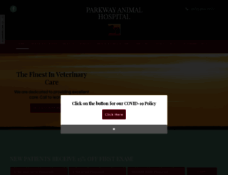 parkwayanimalhospital.com screenshot