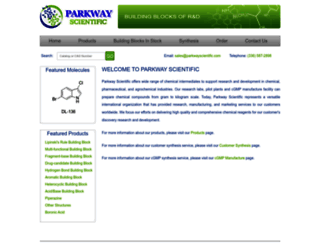 parkwayscientific.com screenshot