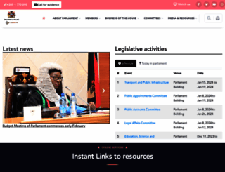 parliament.gov.mw screenshot