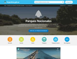parquesnacionales.gob.ar screenshot