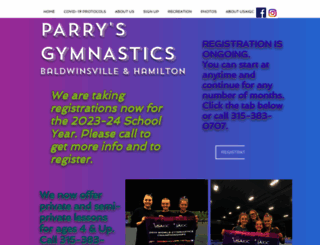 parrysgymnastics.com screenshot