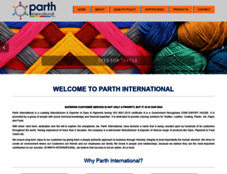 parth-international.co.in screenshot