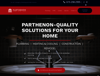 parthenonplumbing.com screenshot