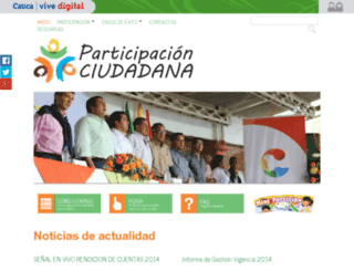 participacioncauca.gov.co screenshot