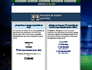 partidos-de-hoy.com screenshot