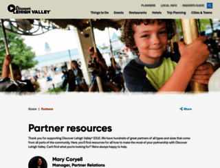 partners.discoverlehighvalley.com screenshot