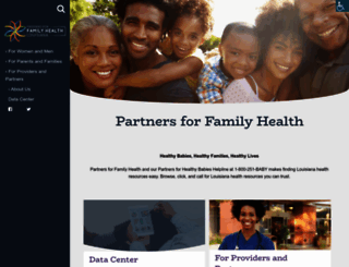 partnersforfamilyhealth.org screenshot