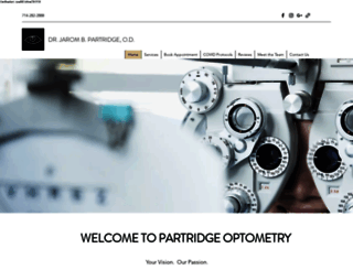 partridgeoptometry.com screenshot