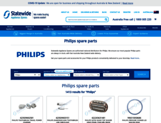 parts.philips.com.au screenshot