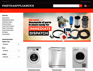 parts4appliances.co.uk screenshot