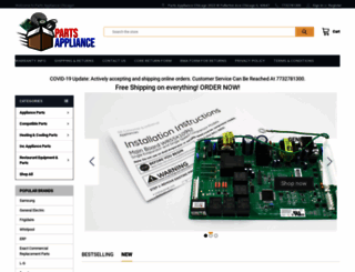partsappliance.com screenshot