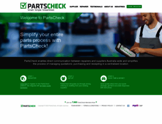 partscheck.com.au screenshot