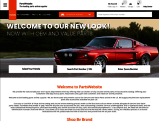 partswebsite.com screenshot