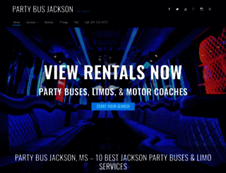 partybusjackson.com screenshot