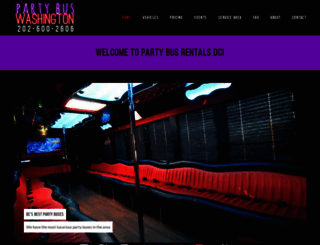 partybuswashington.com screenshot