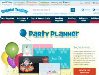 partycentral.orientaltrading.com screenshot
