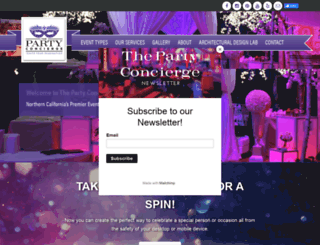 partyconcierge.com screenshot
