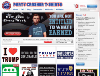 partycrashertshirts.com screenshot