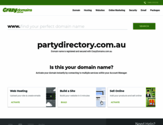 partydirectory.com.au screenshot