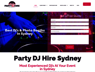 partydjhiresydney.com.au screenshot