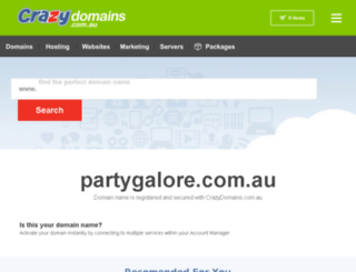 partygalore.com.au screenshot