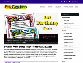 partygameideas.com screenshot