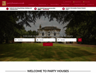 partyhouses.co.uk screenshot
