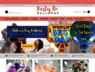 partyonballoons.co.uk screenshot
