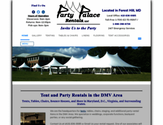 partypalacerental.com screenshot