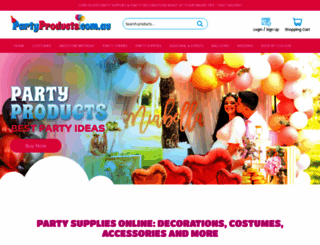 partyproducts.com.au screenshot