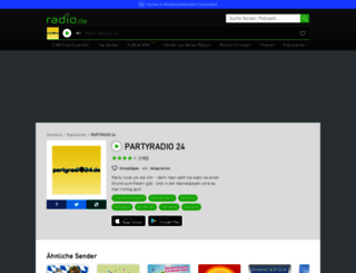 partyradio24.radio.de screenshot
