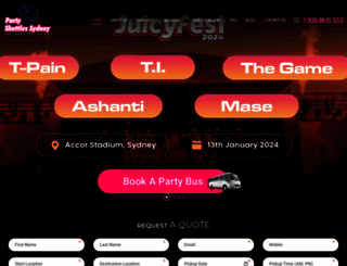 partyshuttlessydney.com.au screenshot