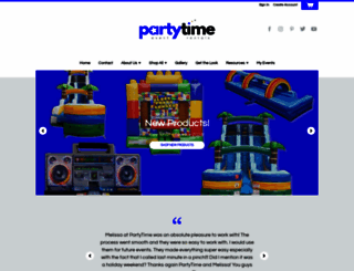 partytime-rentals.com screenshot