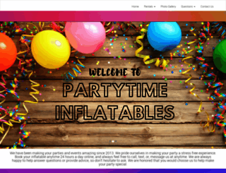 partytimeinflatablesok.com screenshot