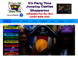 partytimejumpingcastles.com.au screenshot