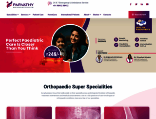 parvathyhospital.com screenshot