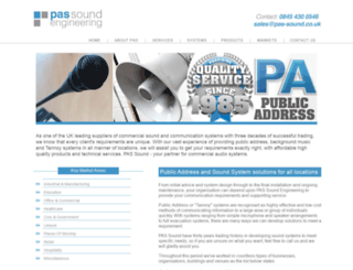pas-sound.co.uk screenshot