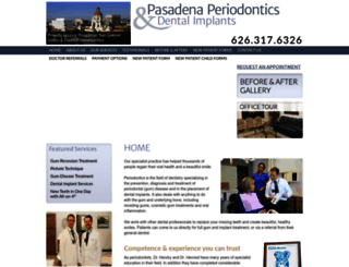 pasadenaperiodontics.com screenshot