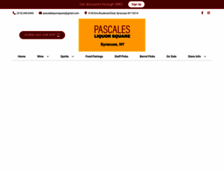 pascalesliquorsquare.com screenshot