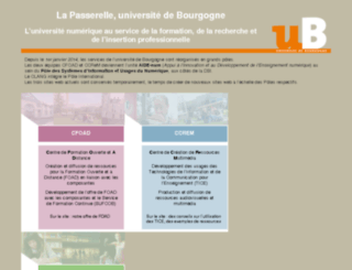 passerelle.u-bourgogne.fr screenshot