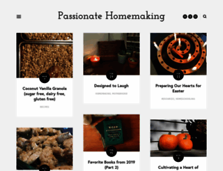 passionatehomemaking.com screenshot